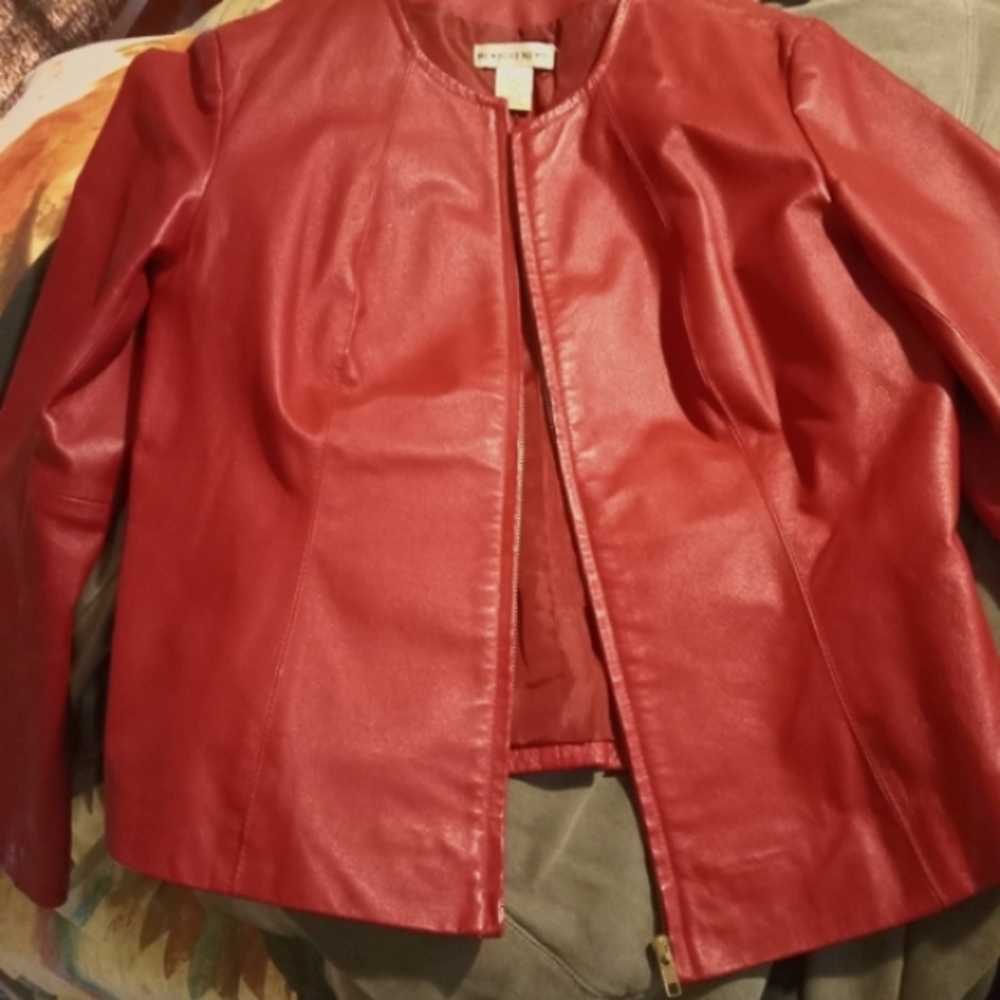 Genuine Leather jacket  size 12 by Newport News